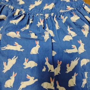 Mini Boden Blue Dress with White Bunny Print